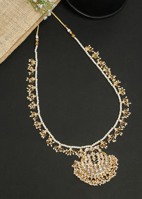 Gold Plated Kundan Necklace - Indian Silk House Agencies