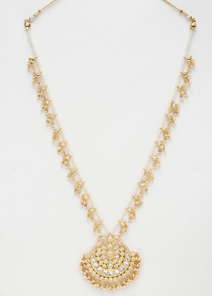 Gold Plated Kundan Necklace - Indian Silk House Agencies