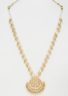 Gold Plated Kundan Necklace - Indian Silk House Agencies