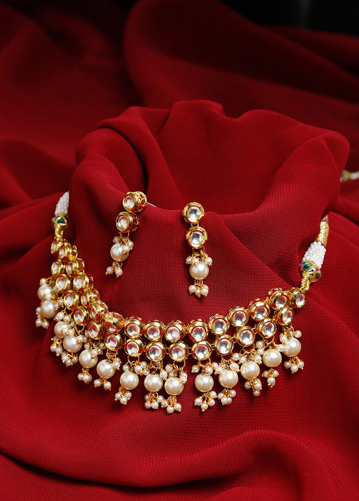 Gold Plated Kundan Jewellery Set - Indian Silk House Agencies