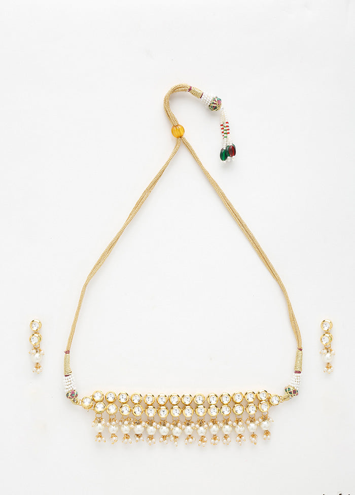 Gold Plated Kundan Jewellery Set - Indian Silk House Agencies