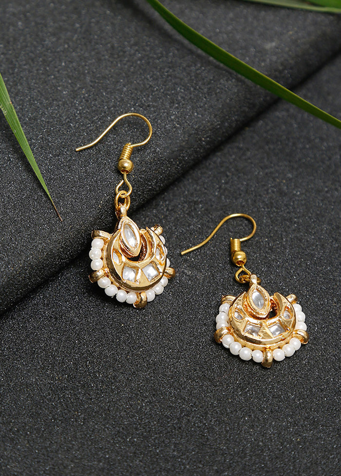 Gold Plated Kundan Stud Earrings - Indian Silk House Agencies