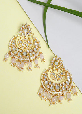 Gold Plated Kundan Dangler Earrings - Indian Silk House Agencies