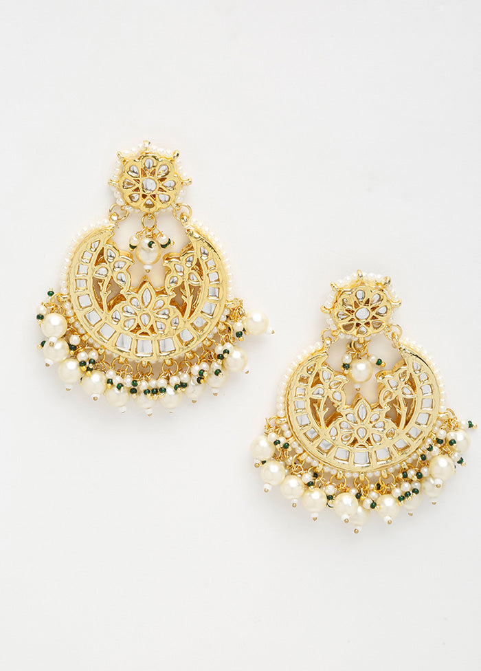 Gold Plated Kundan Dangler Earrings - Indian Silk House Agencies