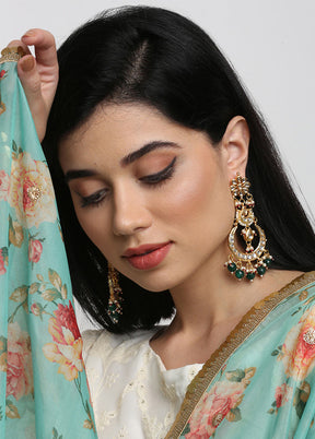 Gold Plated Kundan Dangler Earrings - Indian Silk House Agencies