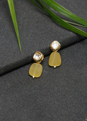 Gold Plated Kundan Stud Earrings - Indian Silk House Agencies