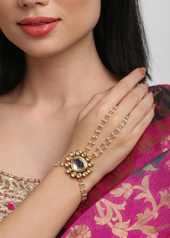 Gold Plated Kundan Charm Bracelet - Indian Silk House Agencies