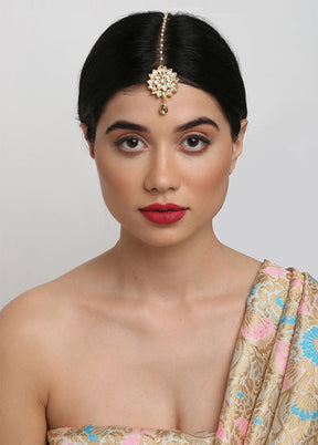 Gold Plated Kundan Mathapatti Head Jewellery - Indian Silk House Agencies