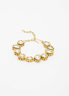 Gold Plated Kundan Charm Bracelet - Indian Silk House Agencies