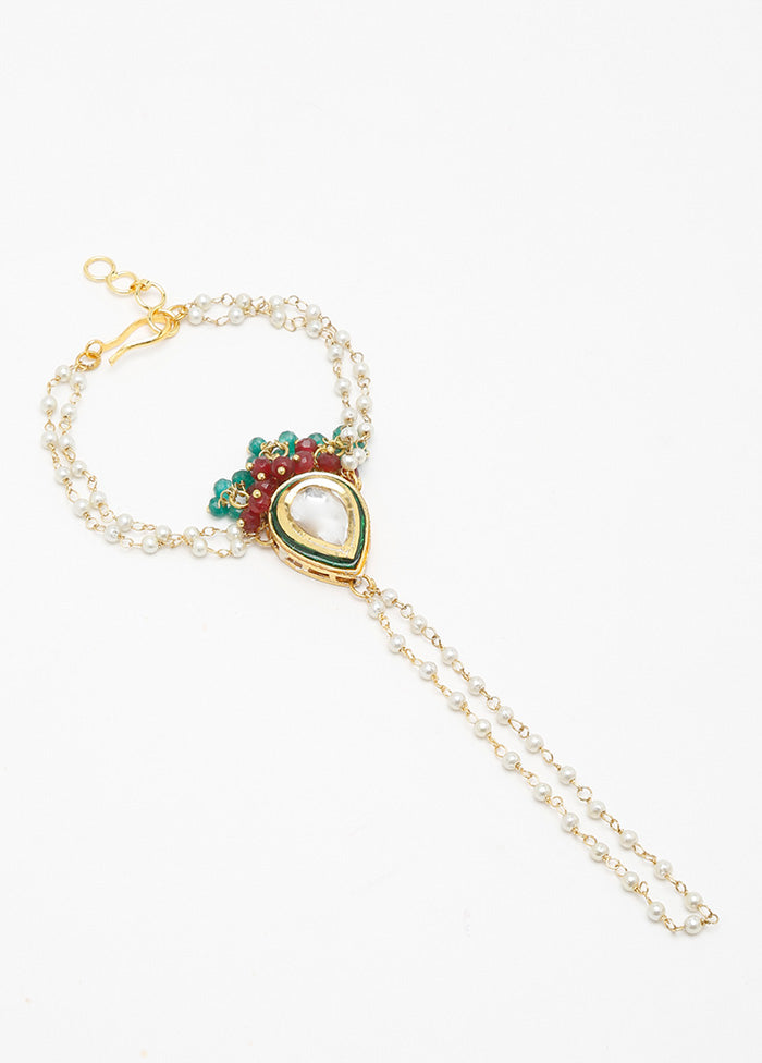 Gold Plated Kundan Charm Bracelet - Indian Silk House Agencies