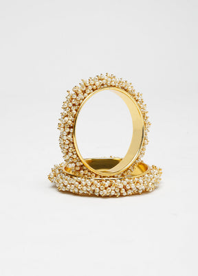 Gold Plated Kundan Bangle - Indian Silk House Agencies