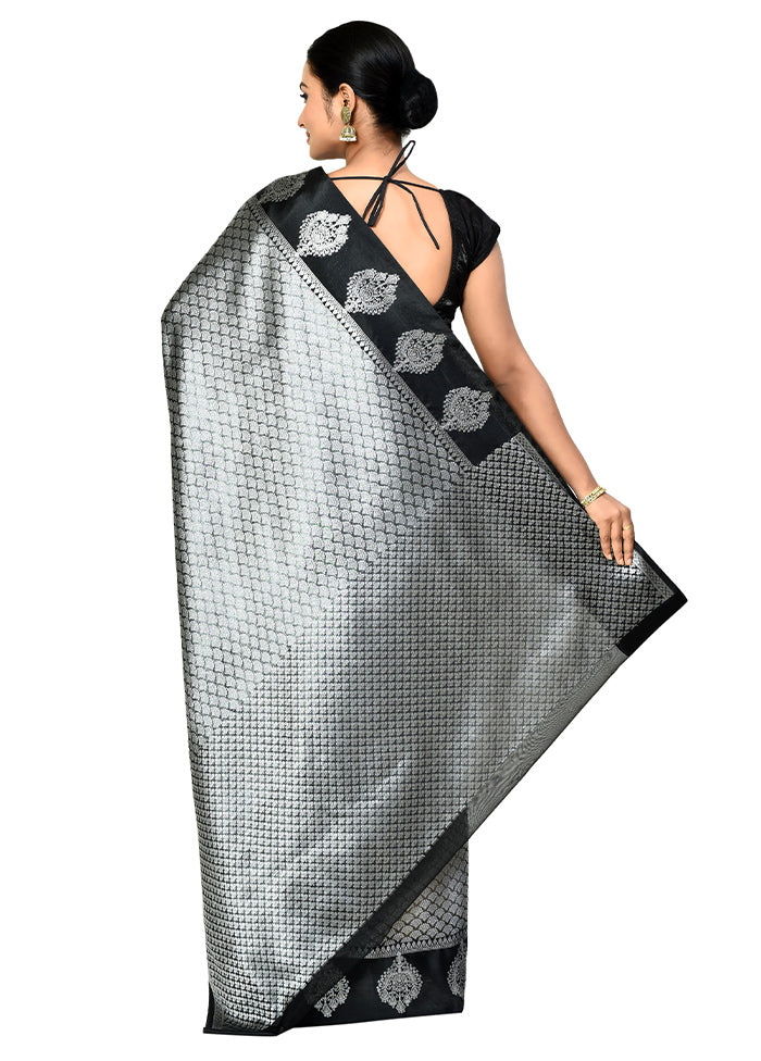 Grey Organza Saree With Blouse Piece