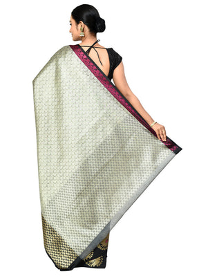 Grey Organza Saree With Blouse Piece