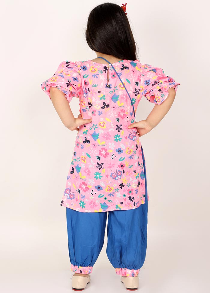 Butterfly Kurti Pants Set For Girls - Indian Silk House Agencies