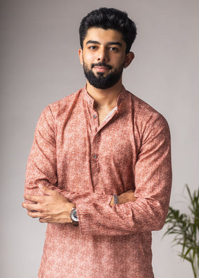 Brown Silk Kurta & Pajama Set