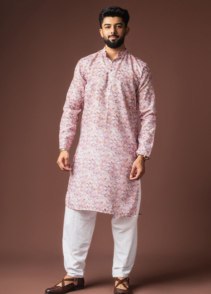 Pink Silk Kurta & Pajama Set
