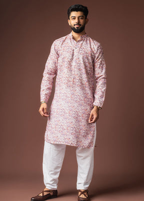 Pink Silk Kurta & Pajama Set