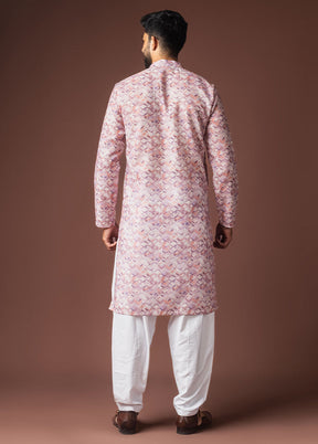 Pink Silk Kurta & Pajama Set