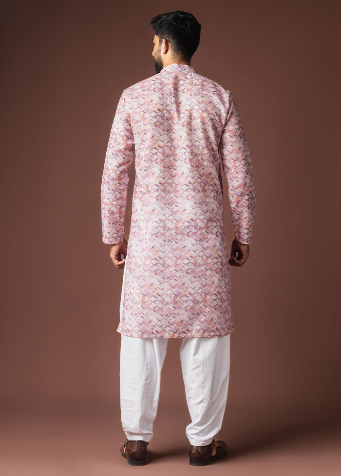Pink Silk Kurta & Pajama Set