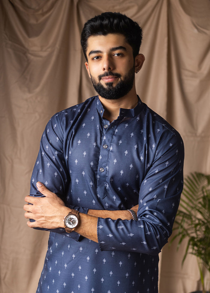 Blue Silk Kurta & Pajama Set