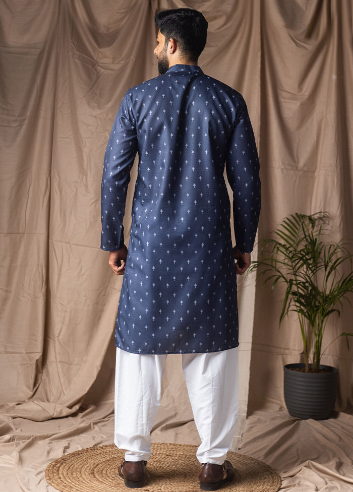 Blue Silk Kurta & Pajama Set