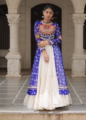 Cream Cotton Lehenga Set