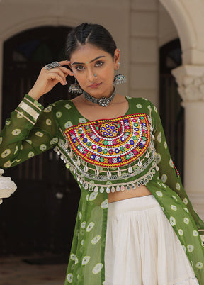 Cream Cotton Lehenga Set