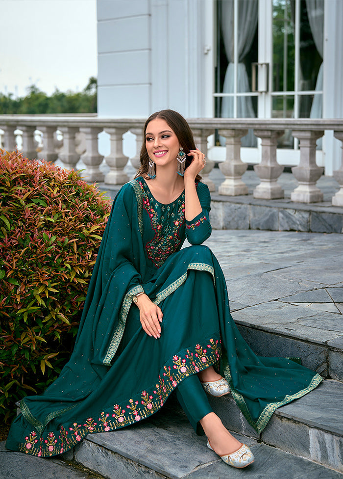 3 Pc Purple Silk Suit Set