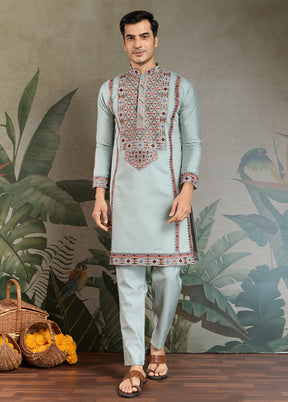 Blue Viscose Kurta