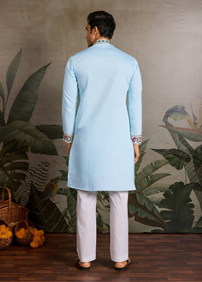 Blue Viscose Kurta