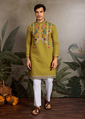 Green Viscose Kurta