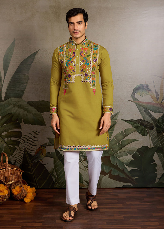Green Viscose Kurta