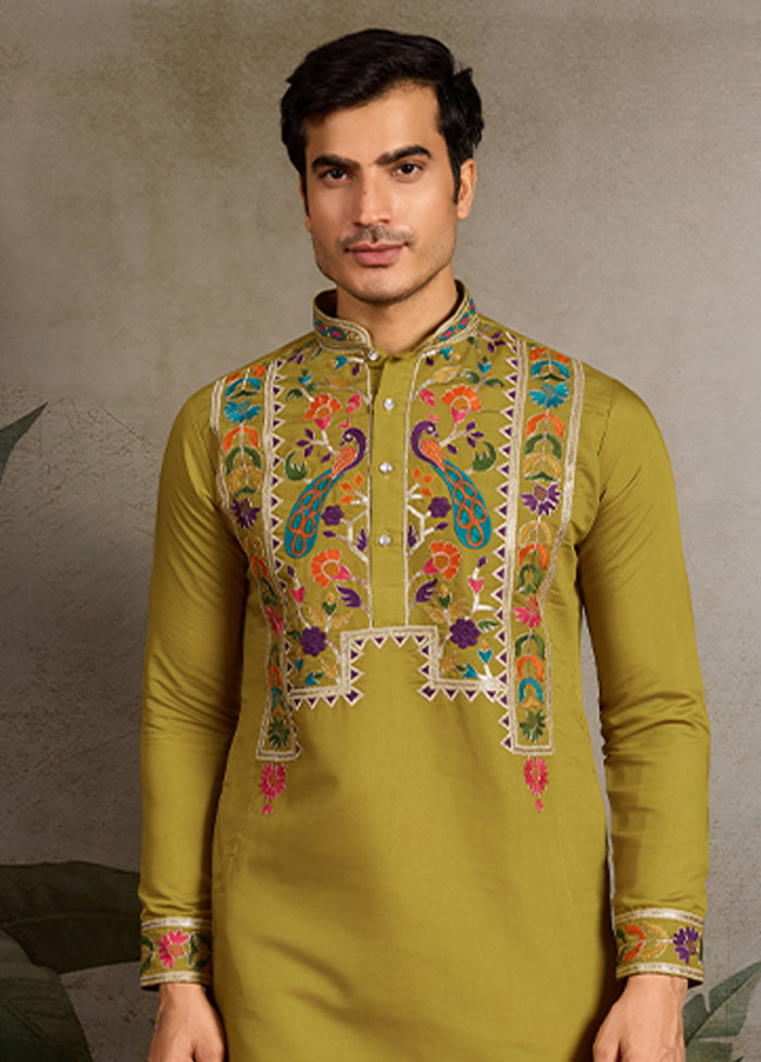 Green Viscose Kurta