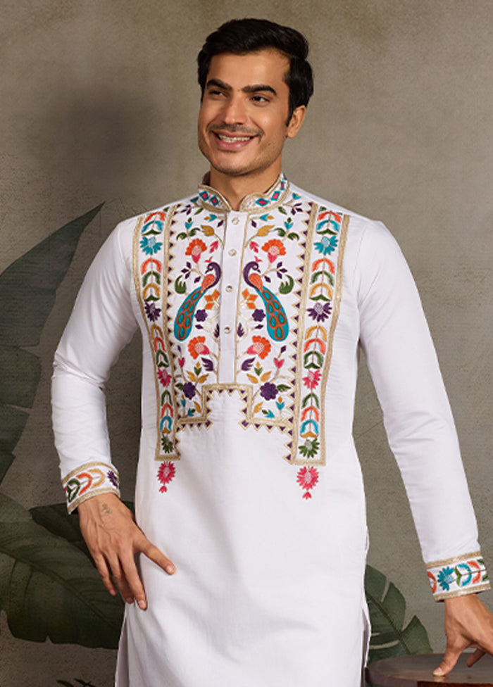 White Viscose Kurta