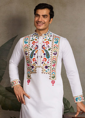 White Viscose Kurta