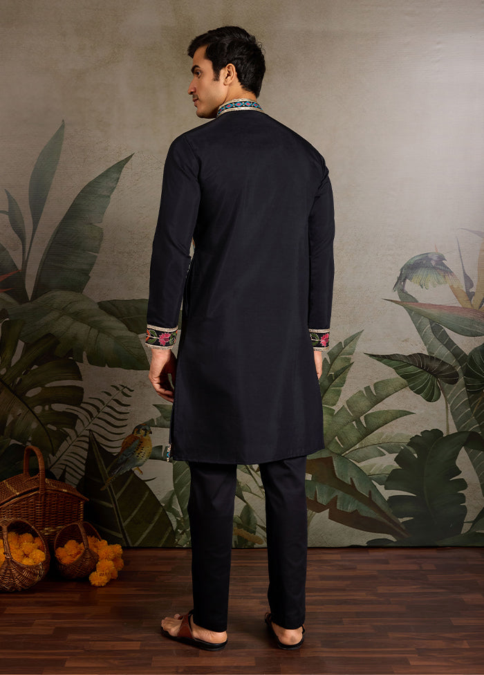 Black Viscose Kurta