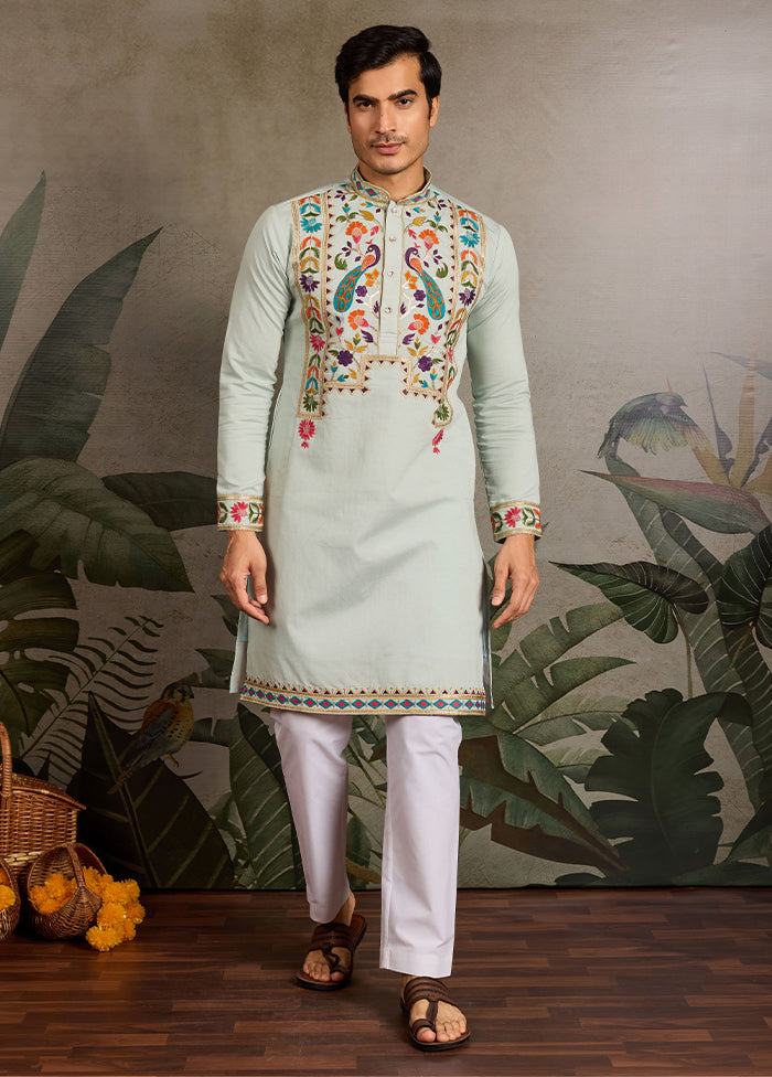 Green Viscose Kurta