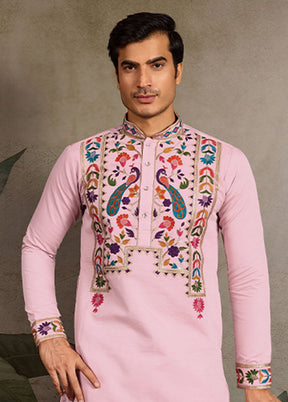 Pink Viscose Kurta