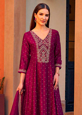 3 Pc Pink Silk Suit Set