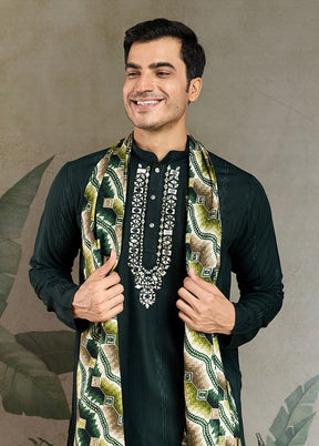 Green Viscose Kurta & Pajama Set