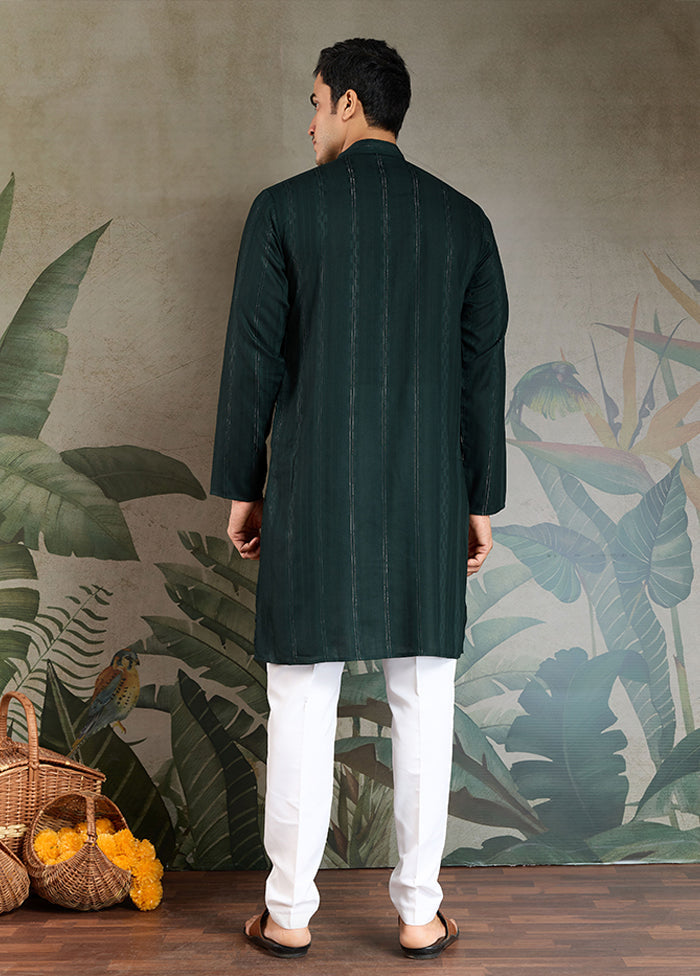 Green Viscose Kurta & Pajama Set