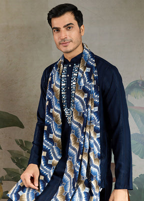 Blue Viscose Kurta & Pajama Set