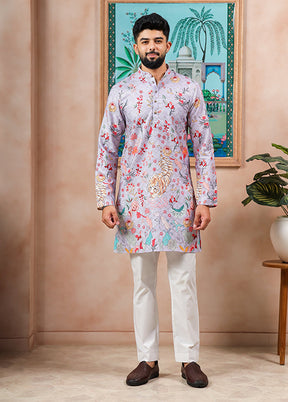 Purple Cotton Kurta & Pajama Set