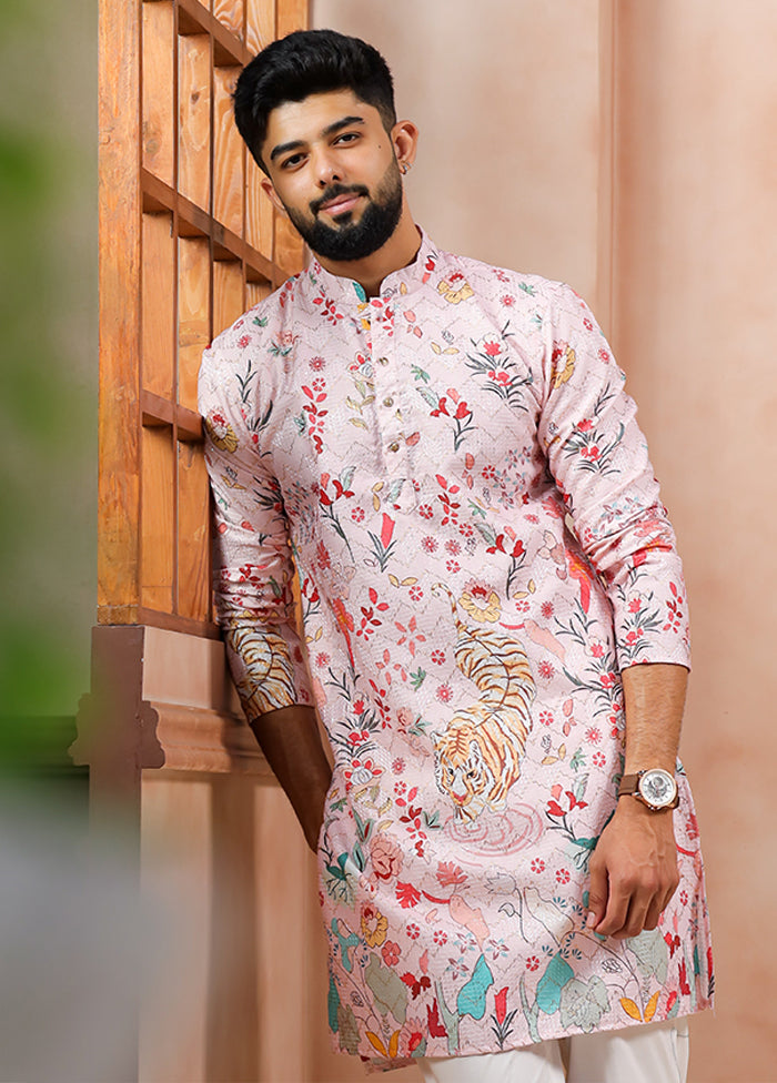 Pink Cotton Kurta & Pajama Set