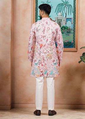 Pink Cotton Kurta & Pajama Set