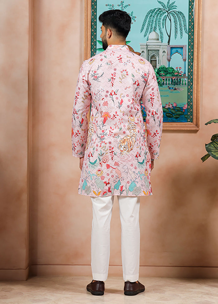 Pink Cotton Kurta & Pajama Set