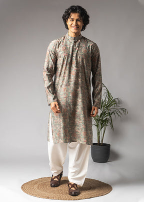 Green Silk Kurta & Pajama Set