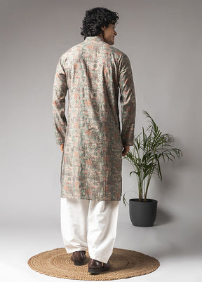 Green Silk Kurta & Pajama Set