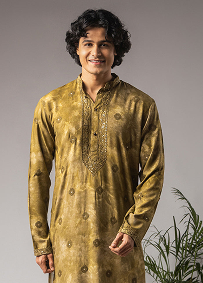 Green Silk Kurta & Pajama Set
