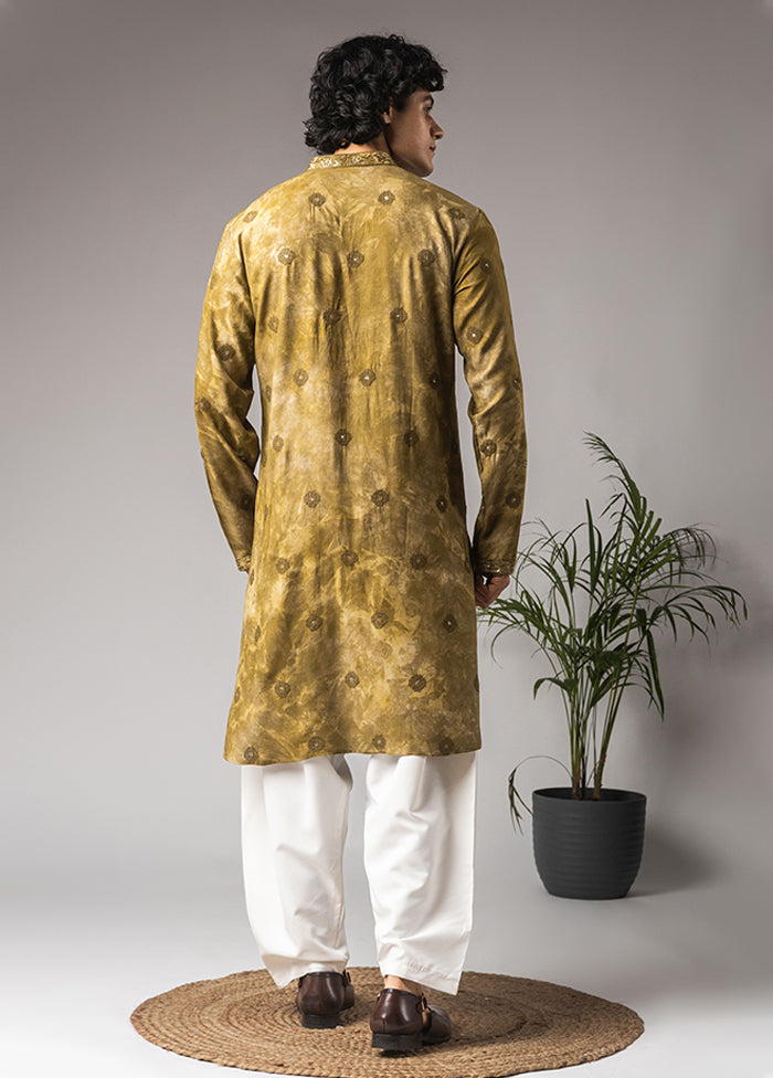 Green Silk Kurta & Pajama Set